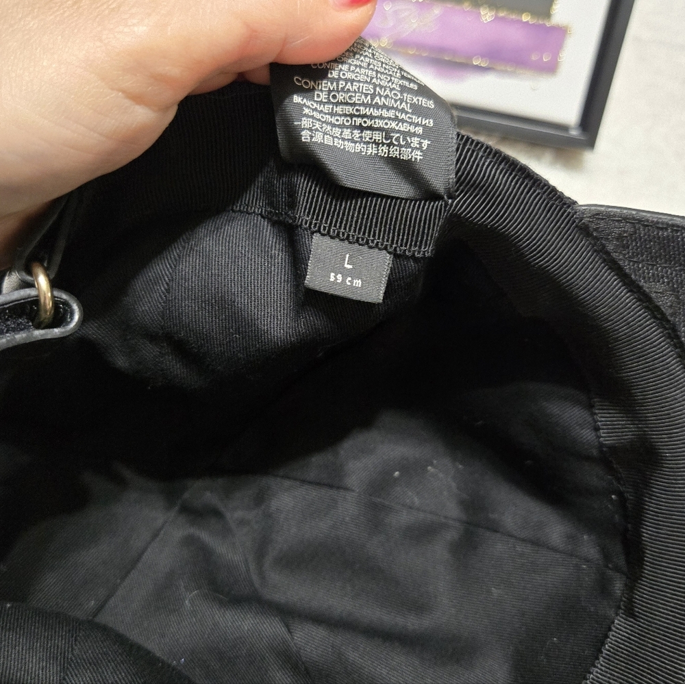Gucci Sherry Line Black Hat EUC - Picture 8 of 9